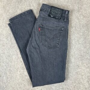 Levi's 511 Mens Jeans Gray Dark Wash Slim Fit Size 32x32